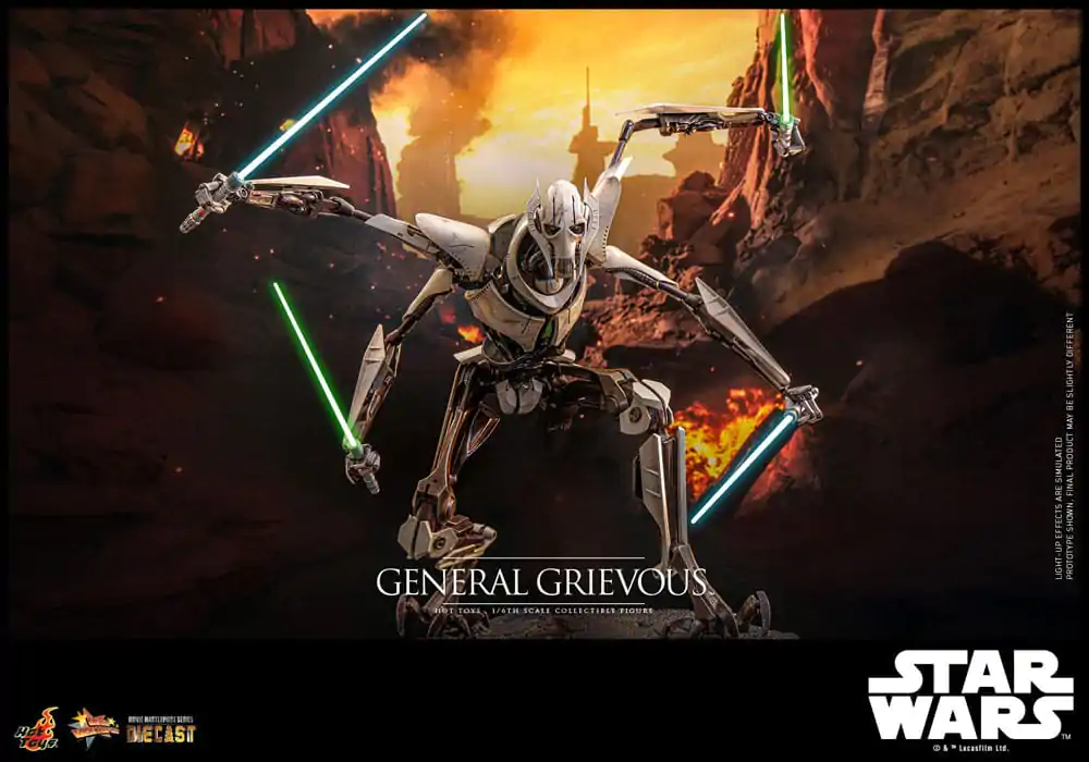 Star Wars Movie Masterpiece Diecast Akční figurka 1/6 General Grievous 42 cm fotografii produktu