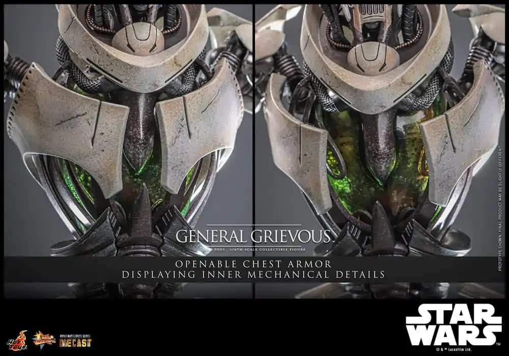 Star Wars Movie Masterpiece Diecast Akční figurka 1/6 General Grievous 42 cm fotografii produktu