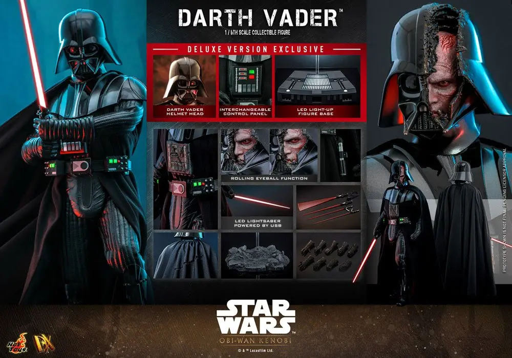 Star Wars: Obi-Wan Kenobi DX Akční figurka 1/6 Darth Vader Deluxe verze 35 cm fotografii produktu