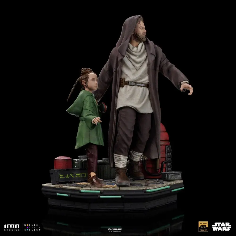 Star Wars: Obi-Wan Kenobi Deluxe umělecká socha v měřítku 1/10 Obi-Wan & Mladá Leia 20 cm fotografii produktu