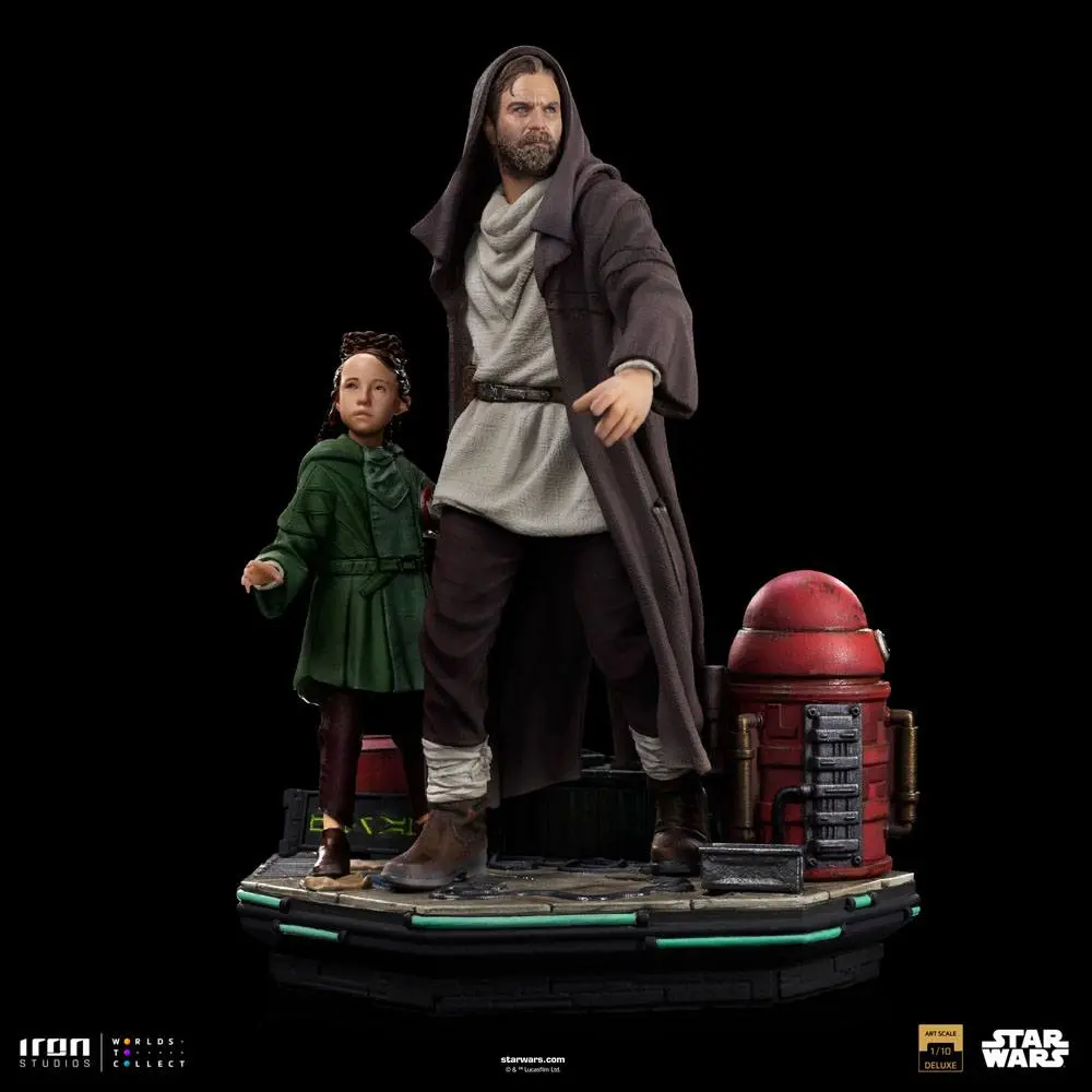 Star Wars: Obi-Wan Kenobi Deluxe umělecká socha v měřítku 1/10 Obi-Wan & Mladá Leia 20 cm fotografii produktu