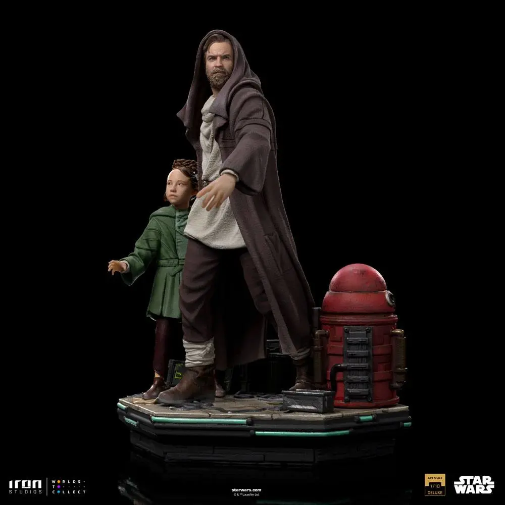 Star Wars: Obi-Wan Kenobi Deluxe umělecká socha v měřítku 1/10 Obi-Wan & Mladá Leia 20 cm fotografii produktu