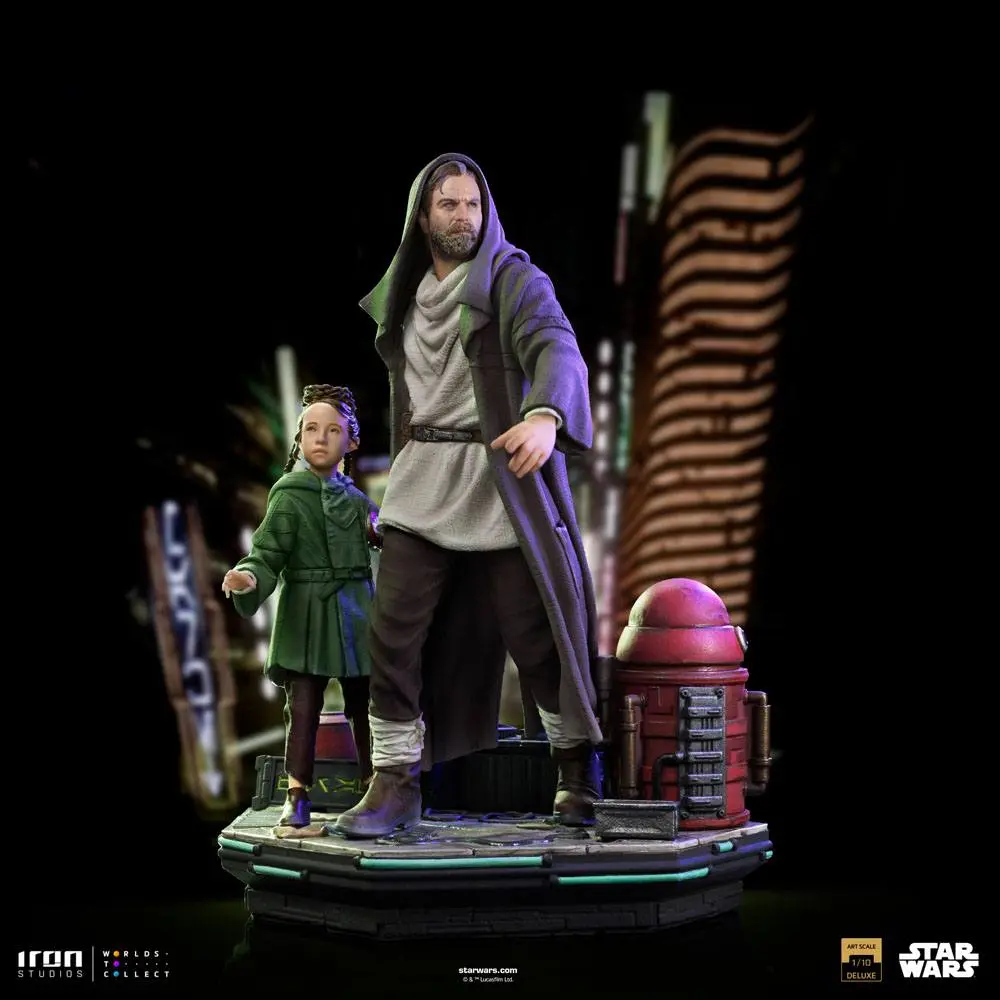 Star Wars: Obi-Wan Kenobi Deluxe umělecká socha v měřítku 1/10 Obi-Wan & Mladá Leia 20 cm fotografii produktu