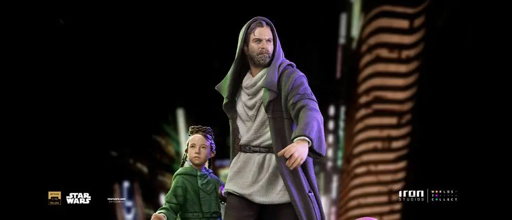 Star Wars: Obi-Wan Kenobi Deluxe umělecká socha v měřítku 1/10 Obi-Wan & Mladá Leia 20 cm fotografii produktu