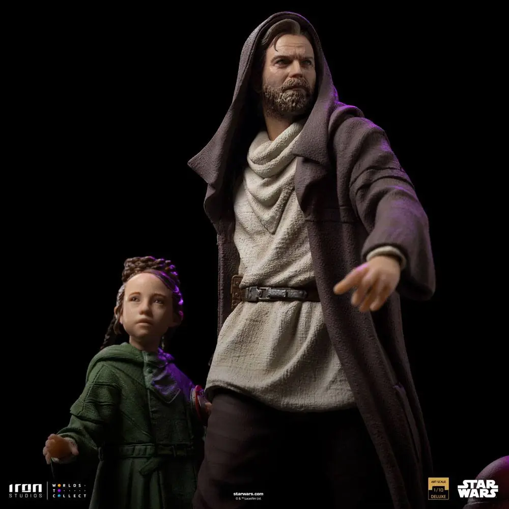 Star Wars: Obi-Wan Kenobi Deluxe umělecká socha v měřítku 1/10 Obi-Wan & Mladá Leia 20 cm fotografii produktu