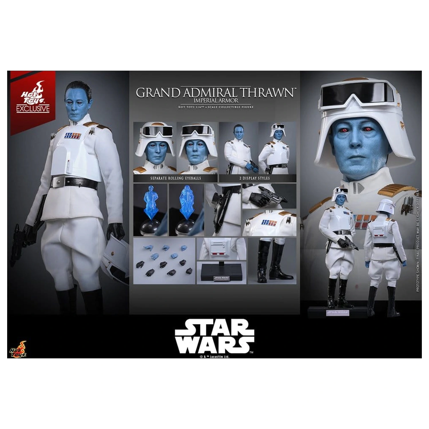 Star Wars: Rebels Television Masterpiece akční figurka 1/6 Grand Admiral Thrawn (Imperial Armor) 32 cm fotografii produktu