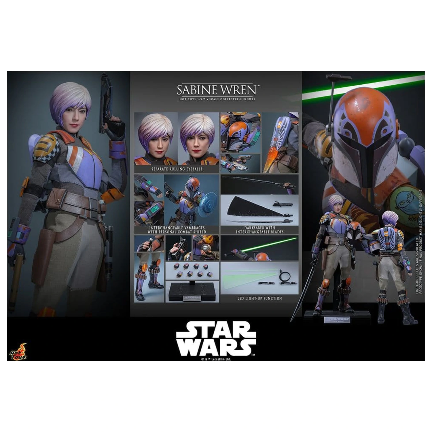 Star Wars: Rebels Television Masterpiece akční figurka 1/6 Sabine Wren 29 cm fotografii produktu