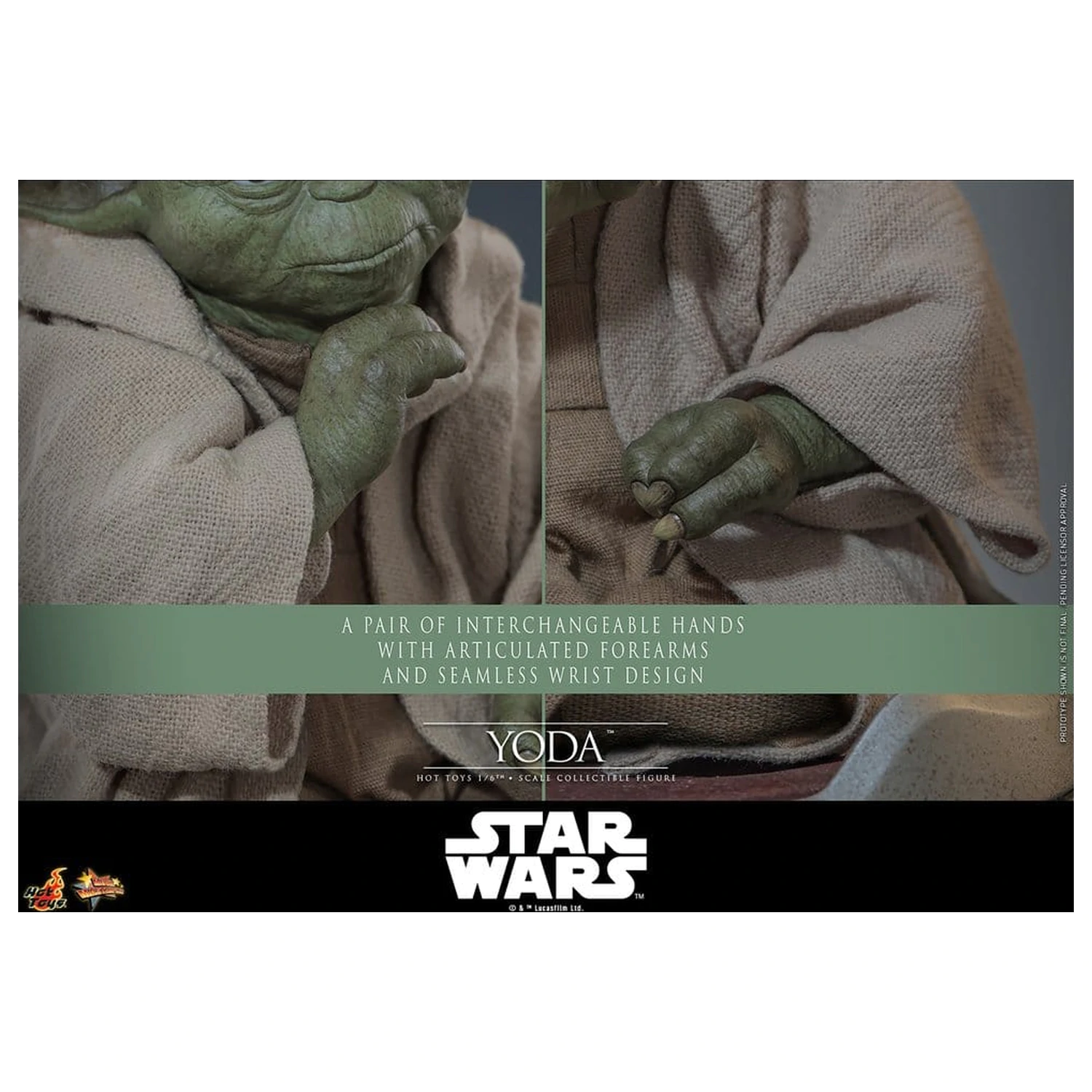 Star Wars: Revenge of the Sith Movie Masterpiece akční figurka 1/6 Yoda 14 cm fotografii produktu