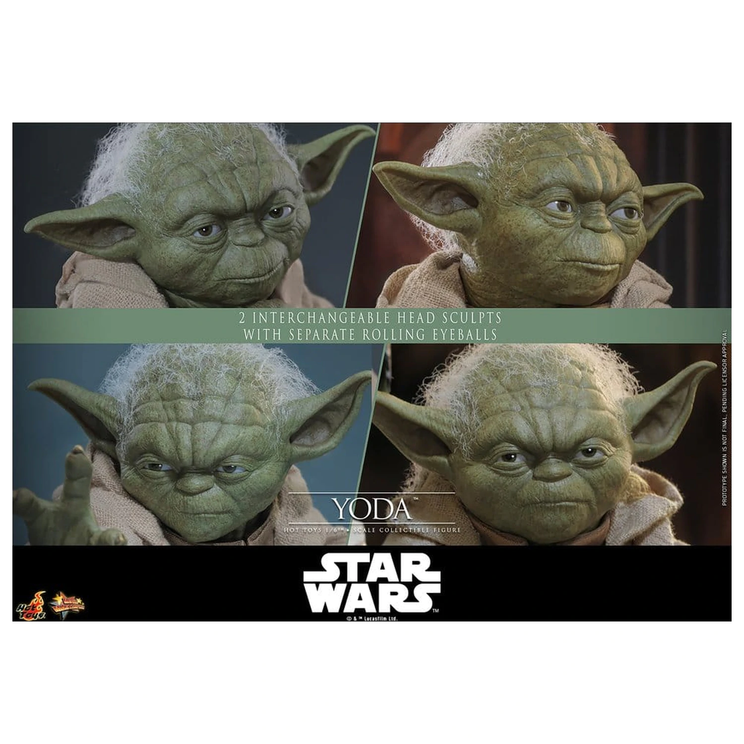 Star Wars: Revenge of the Sith Movie Masterpiece akční figurka 1/6 Yoda 14 cm fotografii produktu