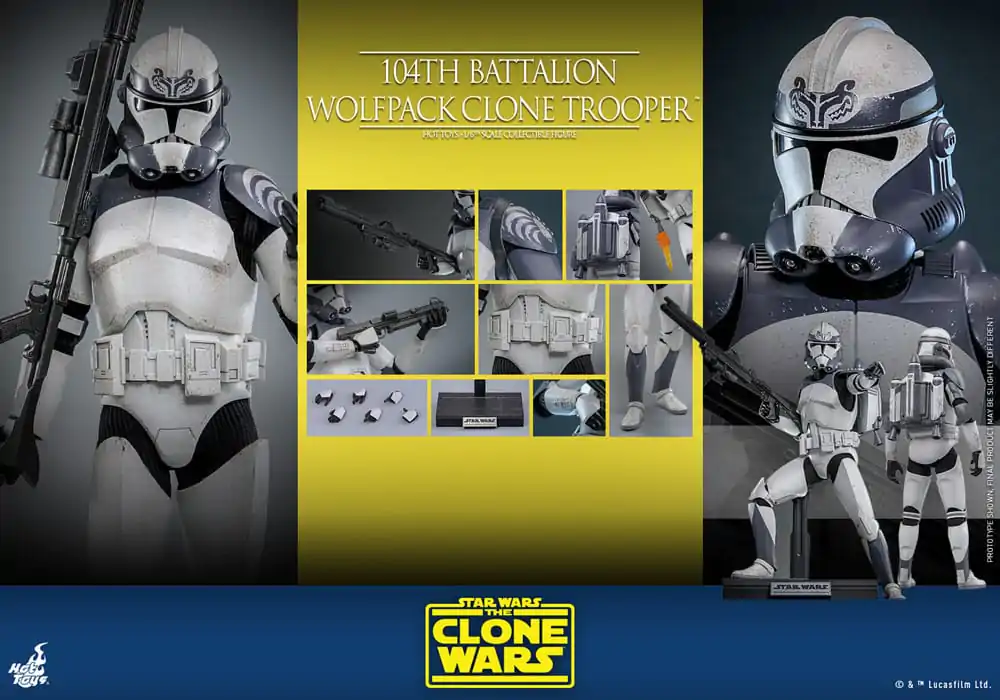 Star Wars The Clone Wars Akční figurka 1/6 104th Battalion Wolfpack Clone Trooper 30 cm fotografii produktu