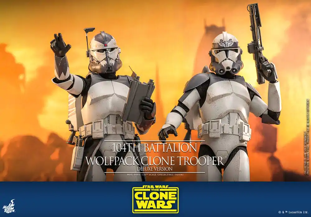 Star Wars The Clone Wars akční figurka 1/6 104th Battalion Wolfpack Clone Trooper Deluxe verze 30 cm fotografii produktu