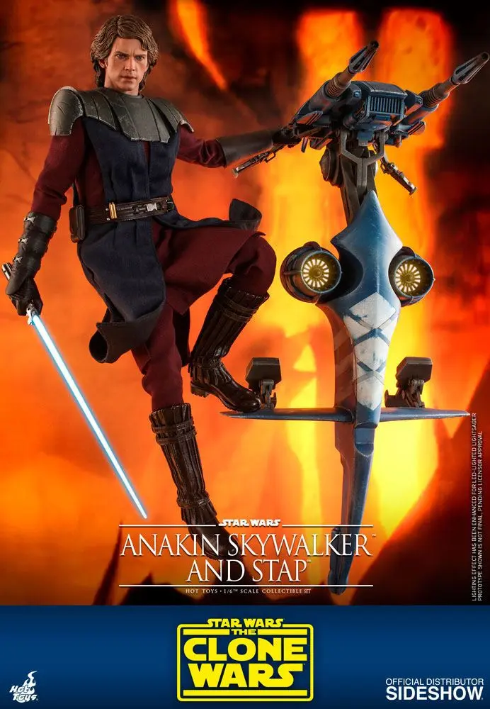 Star Wars The Clone Wars akční figurka 1/6 Anakin Skywalker & STAP 31 cm fotografii produktu