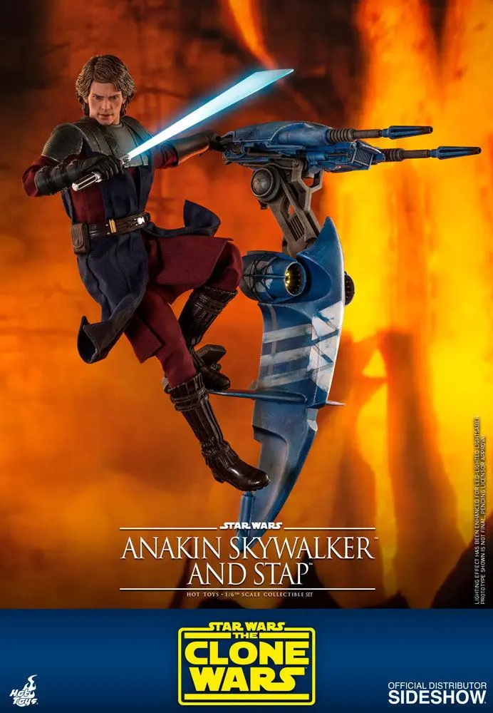 Star Wars The Clone Wars akční figurka 1/6 Anakin Skywalker & STAP 31 cm fotografii produktu