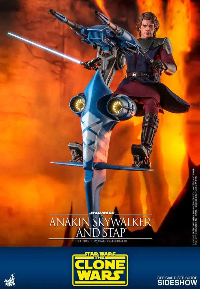 Star Wars The Clone Wars akční figurka 1/6 Anakin Skywalker & STAP 31 cm fotografii produktu