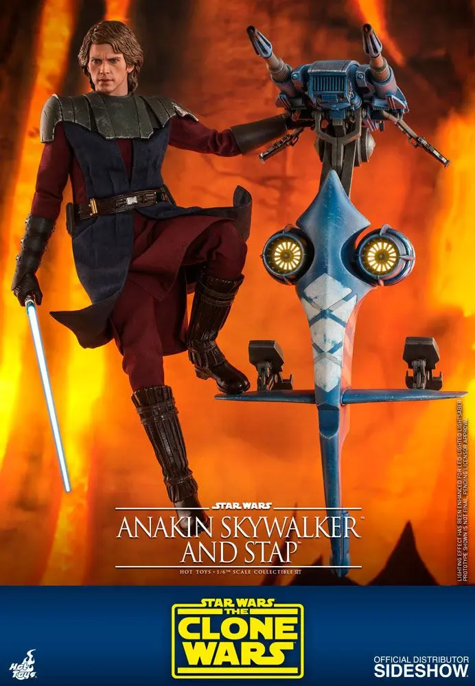 Star Wars The Clone Wars akční figurka 1/6 Anakin Skywalker & STAP 31 cm fotografii produktu