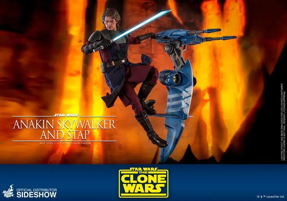 Star Wars The Clone Wars akční figurka 1/6 Anakin Skywalker & STAP 31 cm fotografii produktu