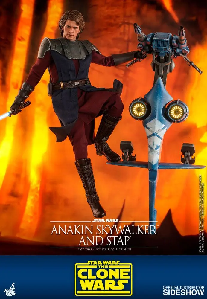 Star Wars The Clone Wars akční figurka 1/6 Anakin Skywalker & STAP 31 cm fotografii produktu