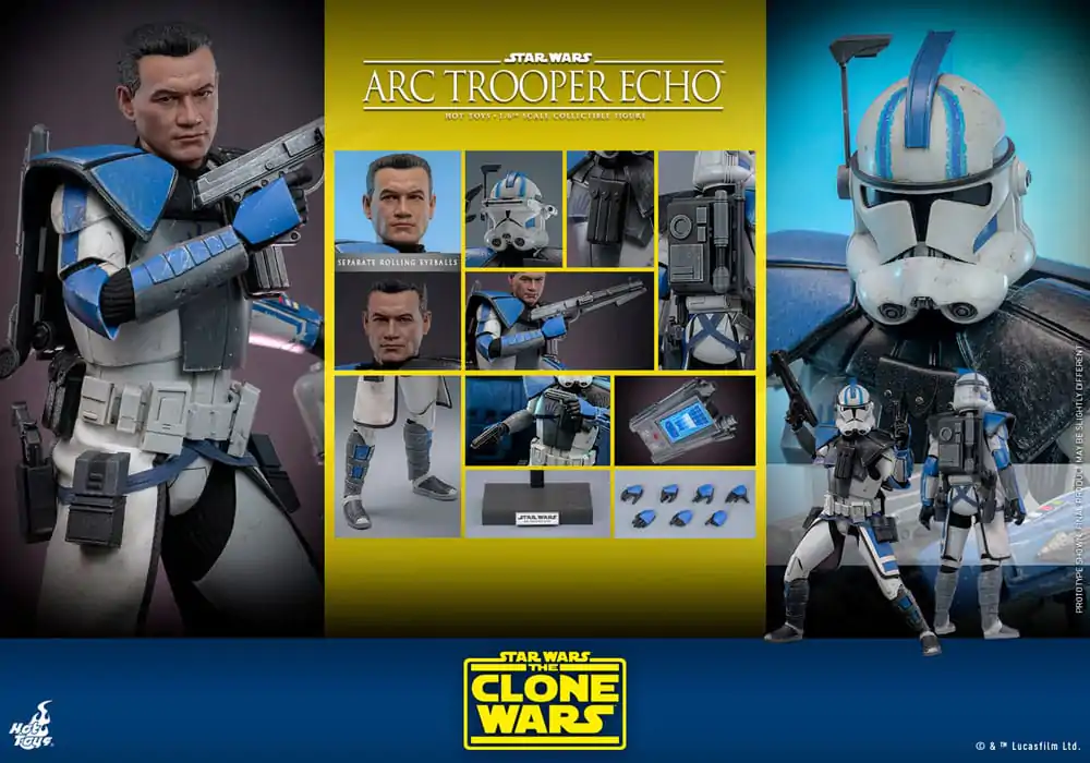 Star Wars: The Clone Wars Akční figurka 1/6 Arc Trooper Echo 30 cm fotografii produktu