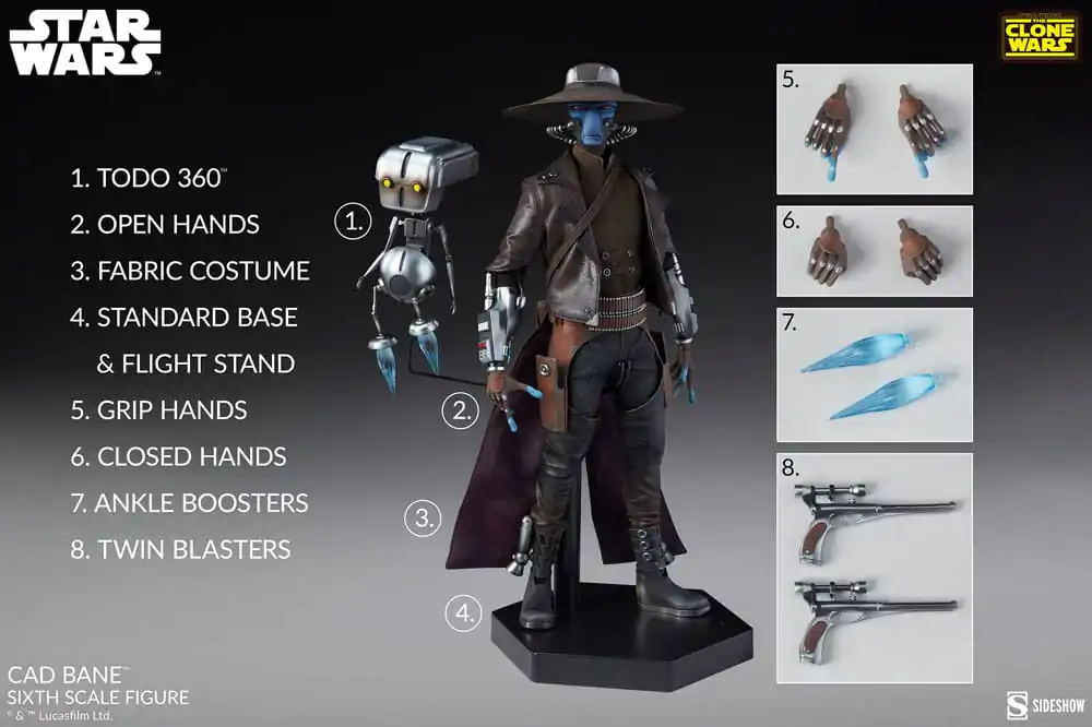 Star Wars The Clone Wars Akční figurka 1/6 Cad Bane 32 cm fotografii produktu