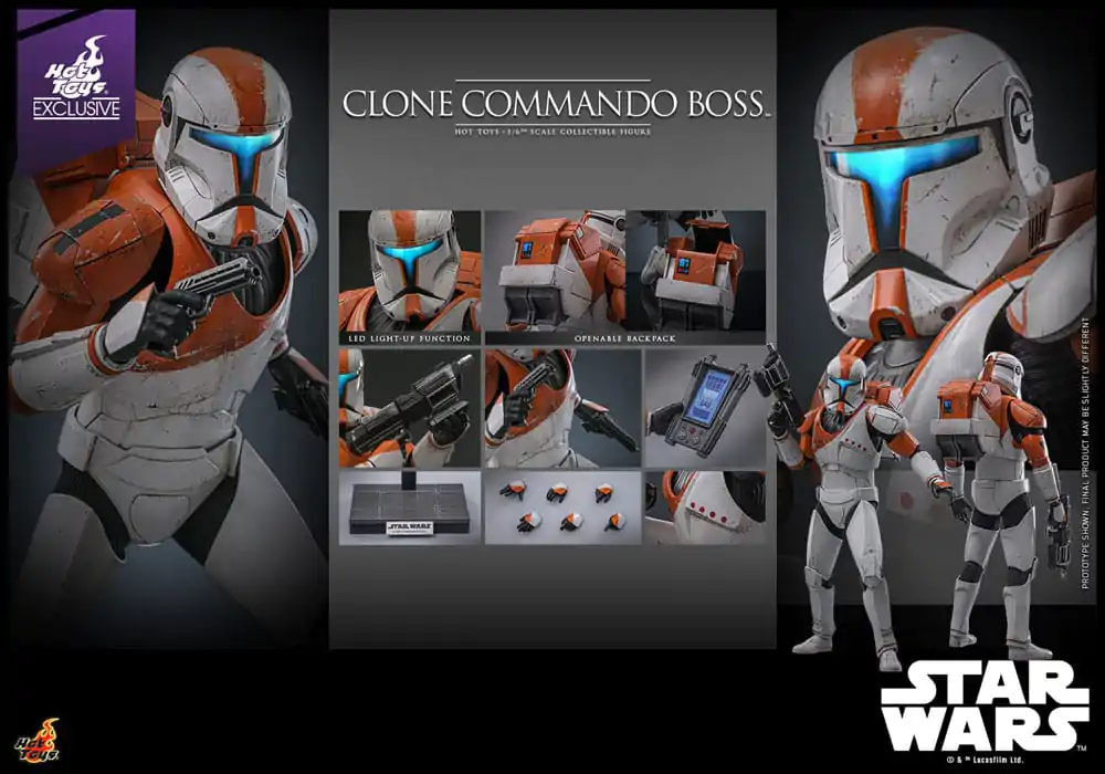 Star Wars: The Clone Wars Akční figurka 1/6 Clone Commando Boss Hot Toys Exclusive 30 cm fotografii produktu