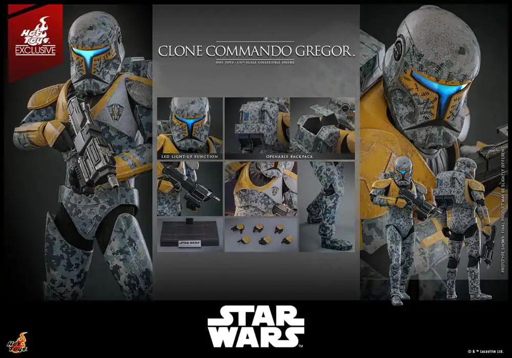 Star Wars: The Clone Wars akční figurka 1/6 Clone Commando Gregor Hot Toys Exclusive 30 cm fotografii produktu