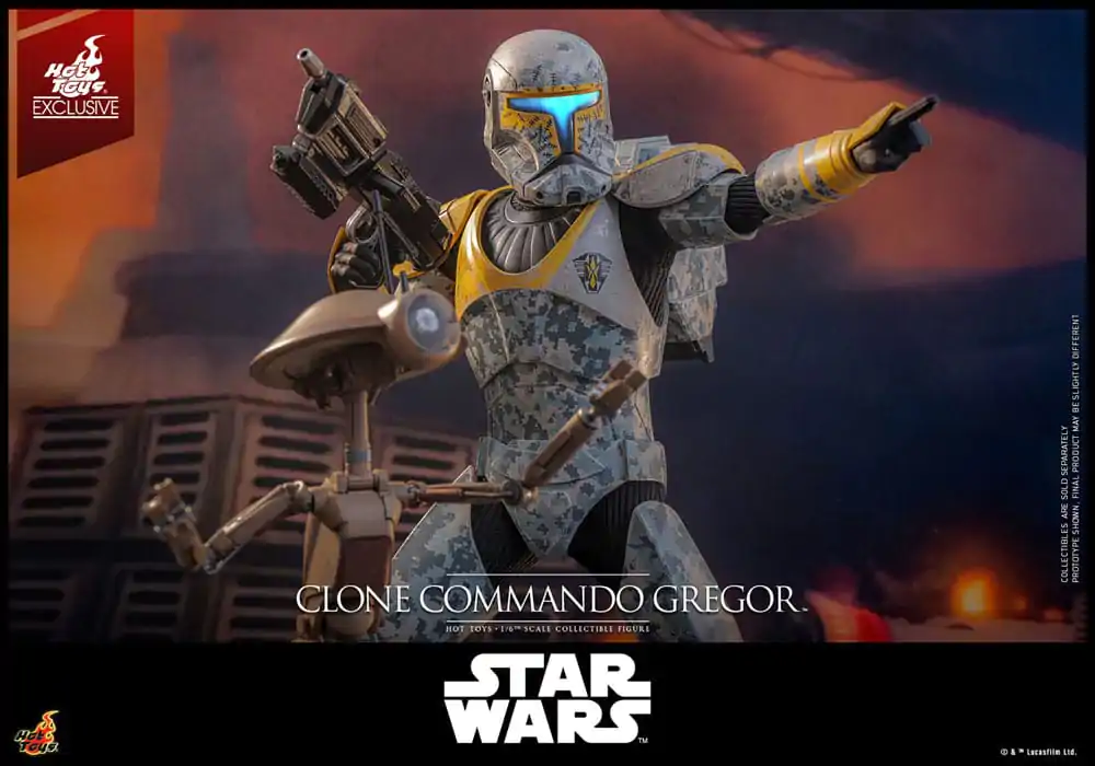 Star Wars: The Clone Wars akční figurka 1/6 Clone Commando Gregor Hot Toys Exclusive 30 cm fotografii produktu
