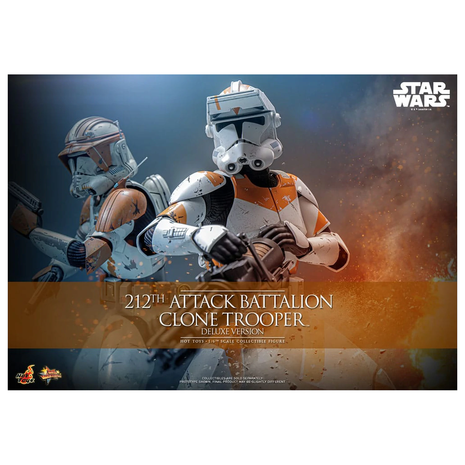 Star Wars: The Clone Wars akční figurka 1/6 212th Attack Battalion Clone Trooper Deluxe Version 30 cm fotografii produktu
