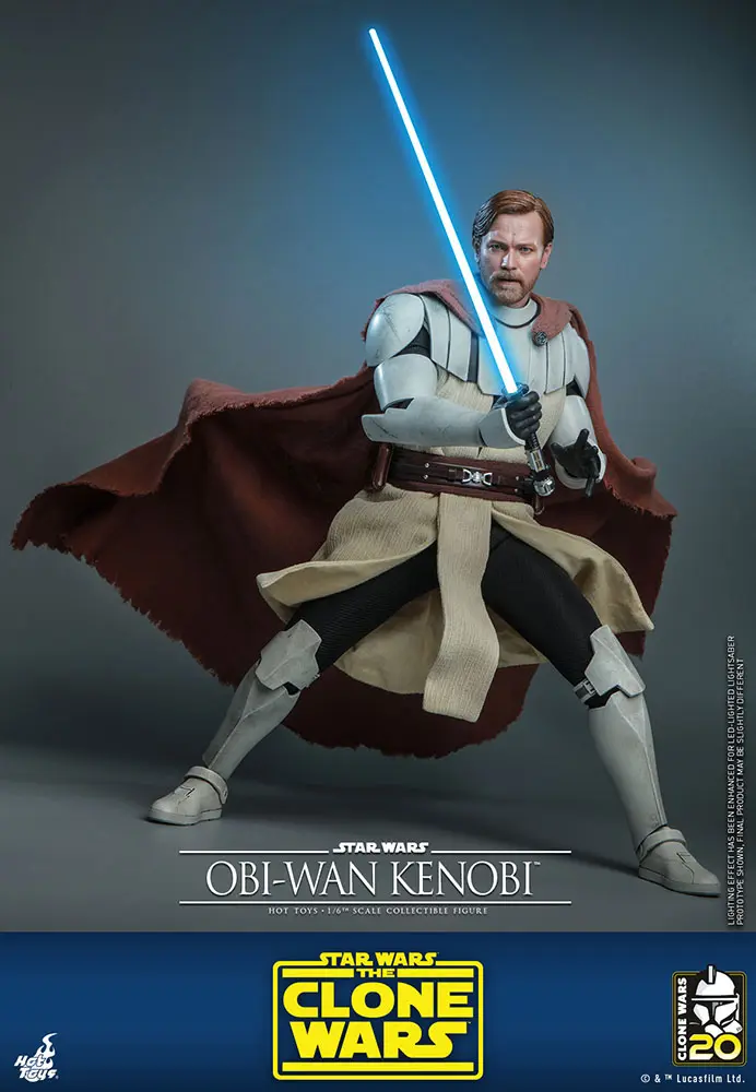 Star Wars The Clone Wars akční figurka 1/6 Obi-Wan Kenobi 30 cm fotografii produktu