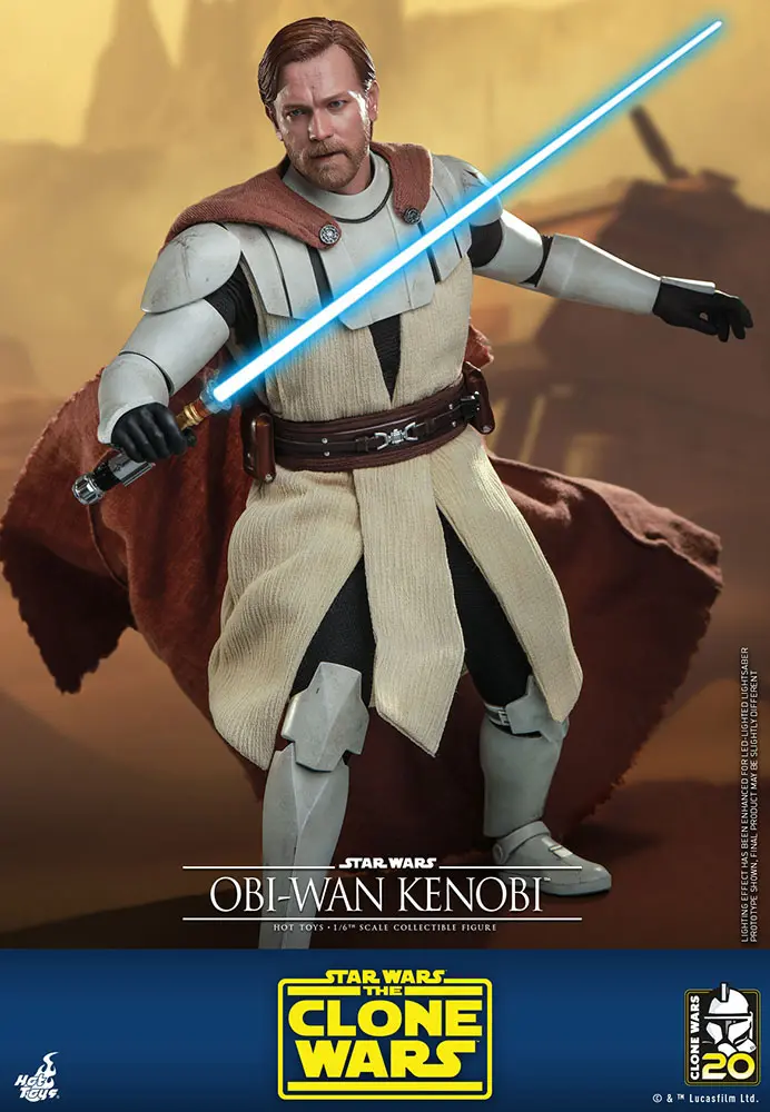 Star Wars The Clone Wars akční figurka 1/6 Obi-Wan Kenobi 30 cm fotografii produktu