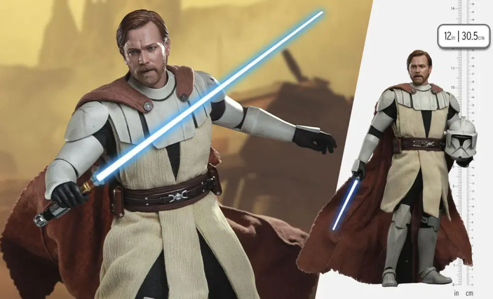 Star Wars The Clone Wars akční figurka 1/6 Obi-Wan Kenobi 30 cm fotografii produktu