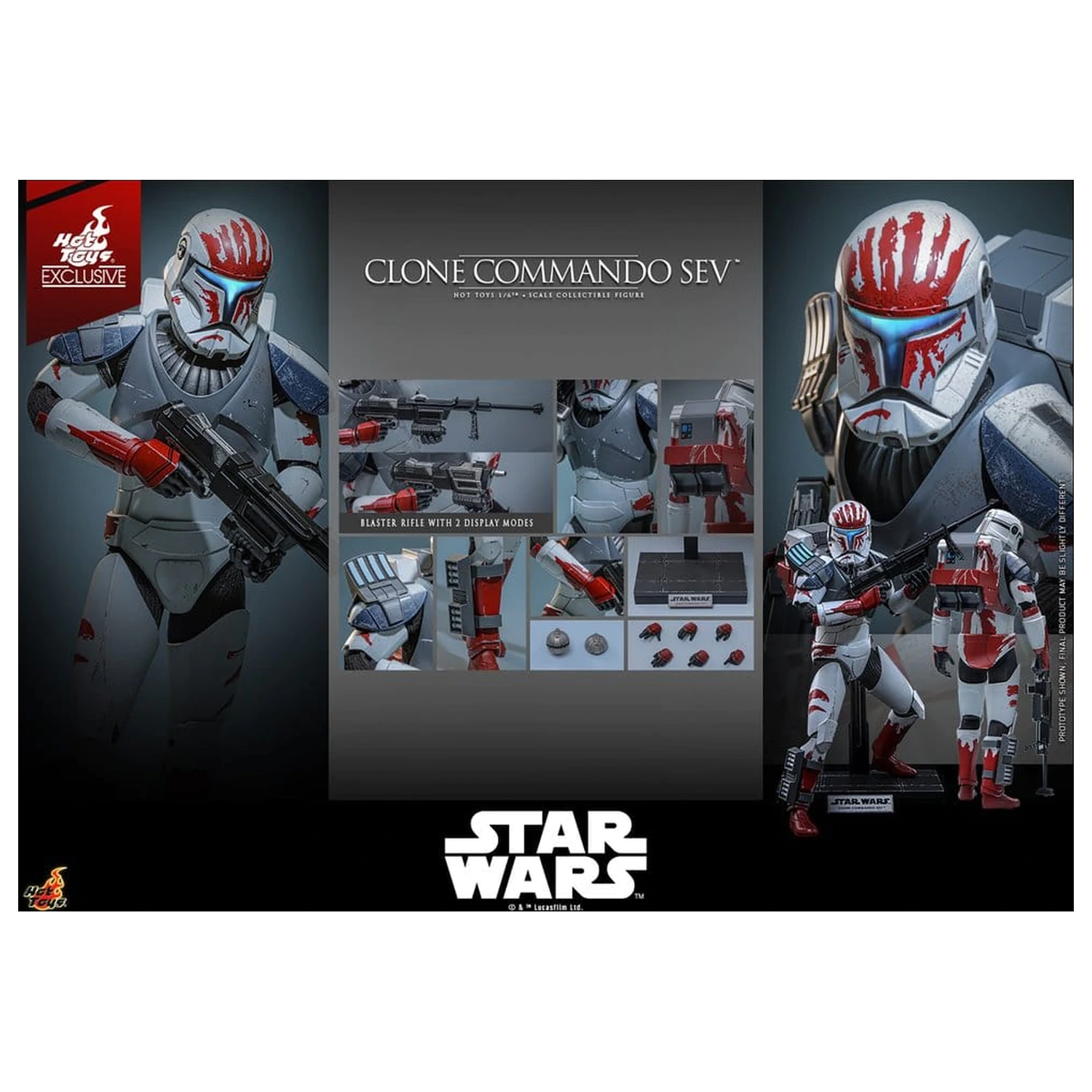 Star Wars: The Clone Wars Television Masterpiece akční figurka 1/6 Clone Commando Sev 30 cm fotografii produktu