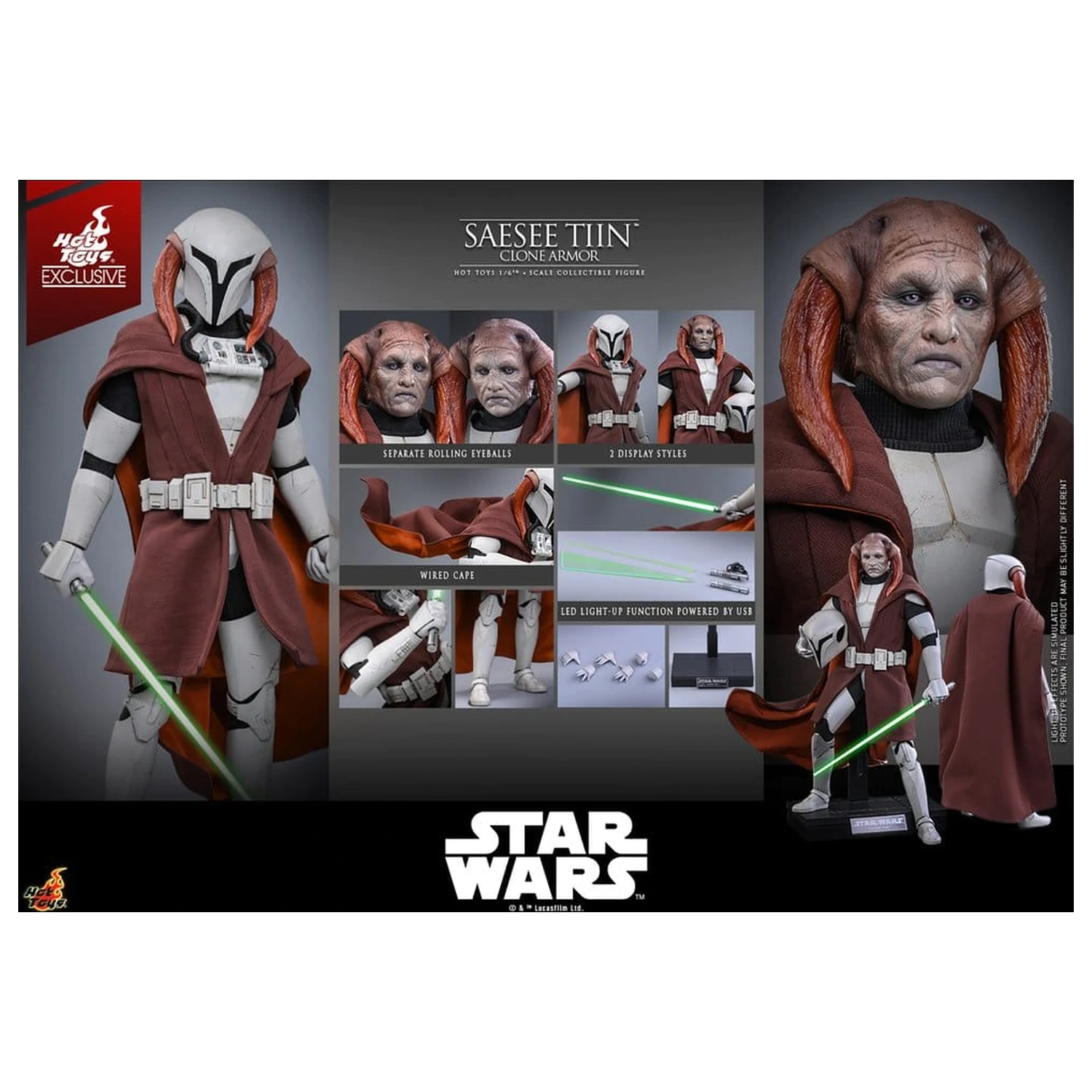 Star Wars: The Clone Wars Televizní mistrovské dílo akční figurka 1/6 Saesee Tiin (klonové brnění) 32 cm fotografii produktu