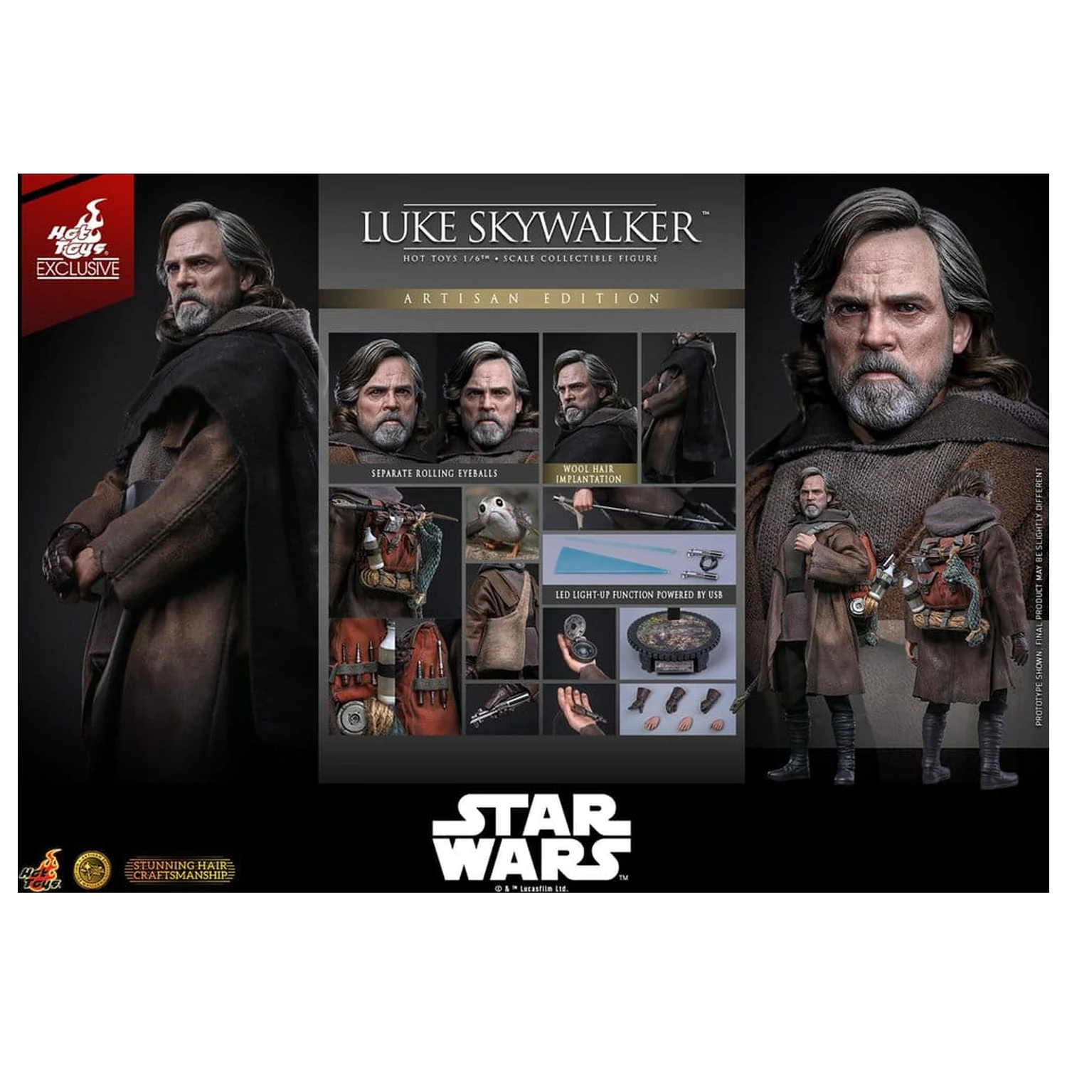 Star Wars: The Last Jedi Movie Masterpiece akční figurka 1/6 Luke Skywalker (Artisan Edition) 29 cm fotografii produktu