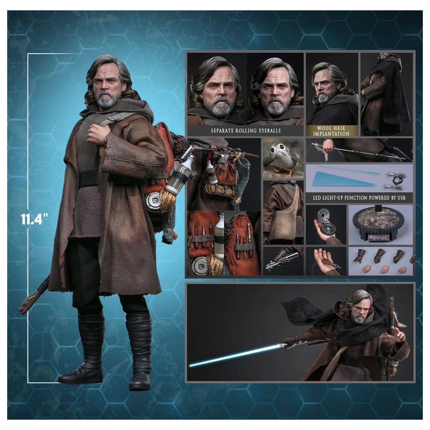 Star Wars: The Last Jedi Movie Masterpiece akční figurka 1/6 Luke Skywalker (Artisan Edition) 29 cm fotografii produktu