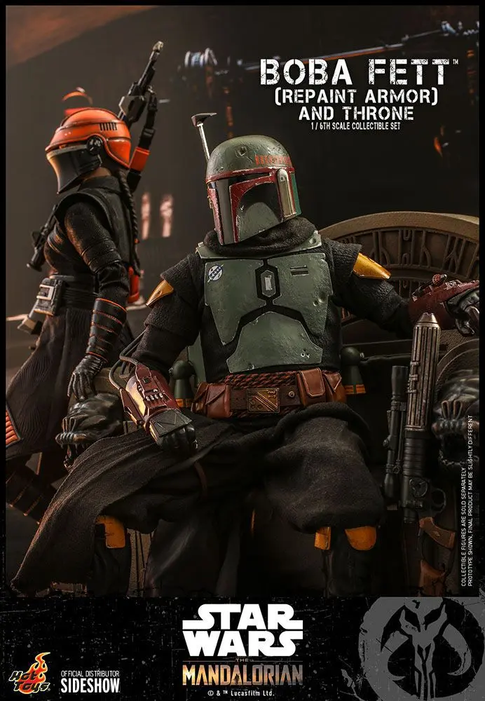 Star Wars The Mandalorian Akční figurka 1/6 Boba Fett (Repaint Armor) a Trůn 30 cm fotografii produktu