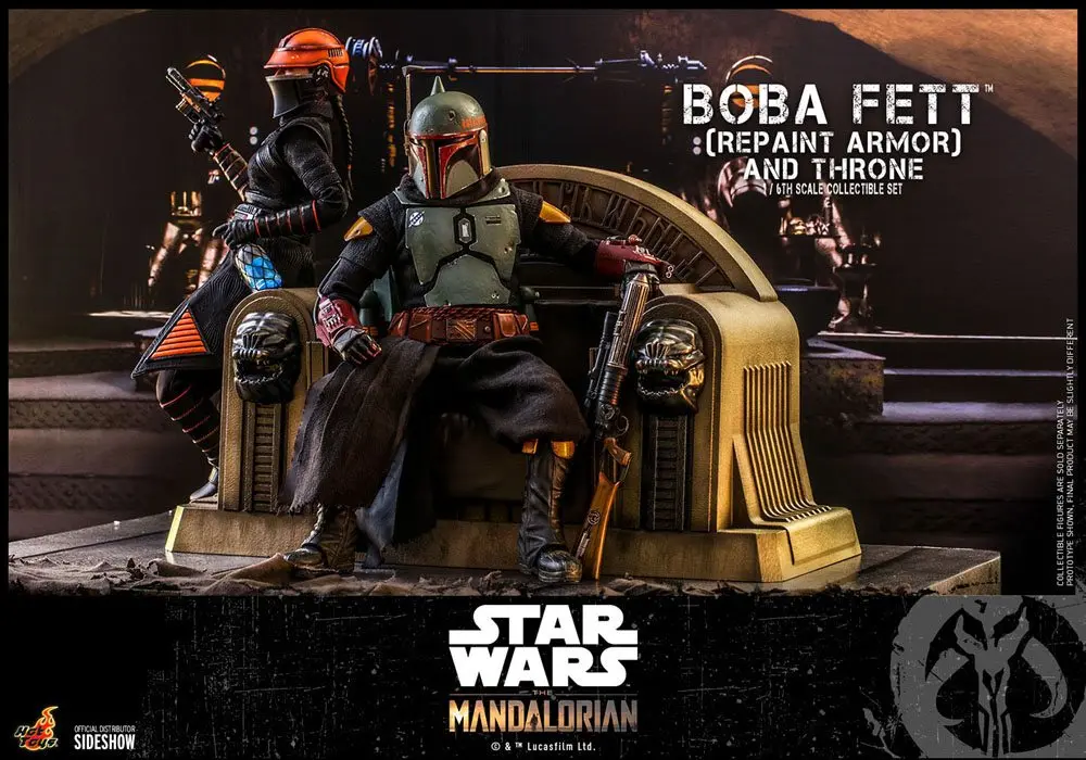 Star Wars The Mandalorian Akční figurka 1/6 Boba Fett (Repaint Armor) a Trůn 30 cm fotografii produktu