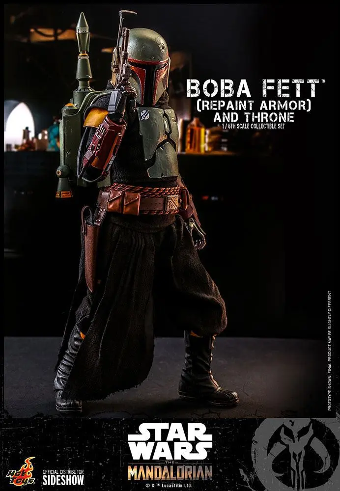 Star Wars The Mandalorian Akční figurka 1/6 Boba Fett (Repaint Armor) a Trůn 30 cm fotografii produktu