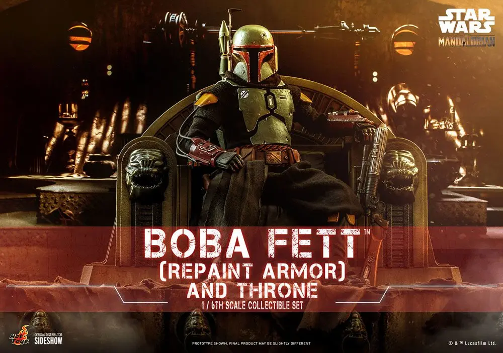 Star Wars The Mandalorian Akční figurka 1/6 Boba Fett (Repaint Armor) a Trůn 30 cm fotografii produktu
