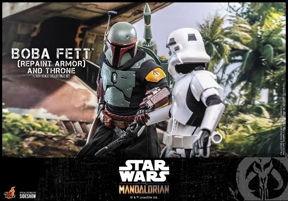 Star Wars The Mandalorian Akční figurka 1/6 Boba Fett (Repaint Armor) a Trůn 30 cm fotografii produktu