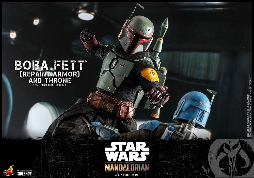 Star Wars The Mandalorian Akční figurka 1/6 Boba Fett (Repaint Armor) a Trůn 30 cm fotografii produktu