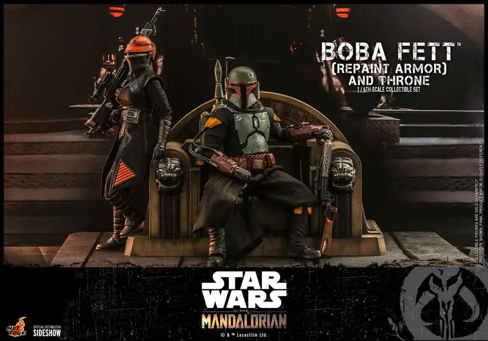 Star Wars: The Mandalorian Akční figurka 1/6 Boba Fett Repaint Armor and Throne Special Edition 30 cm fotografii produktu