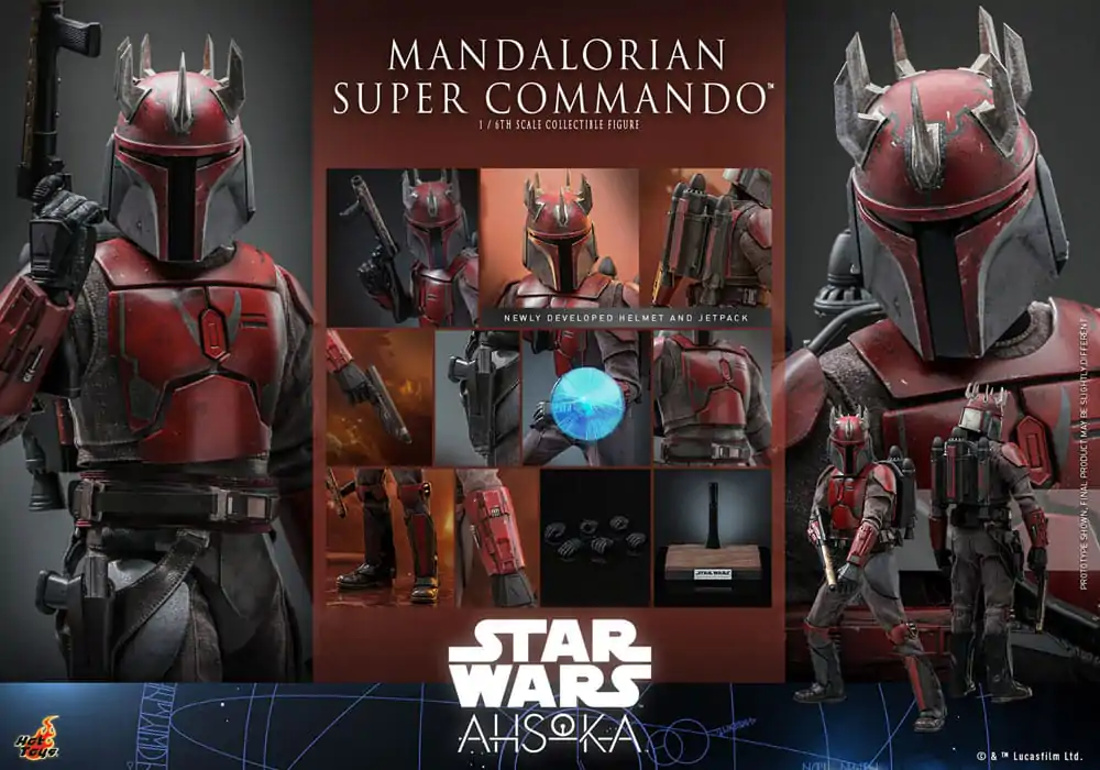 Star Wars: The Mandalorian Akční figurka 1/6 Mandalorian Super Commando 31 cm fotografii produktu