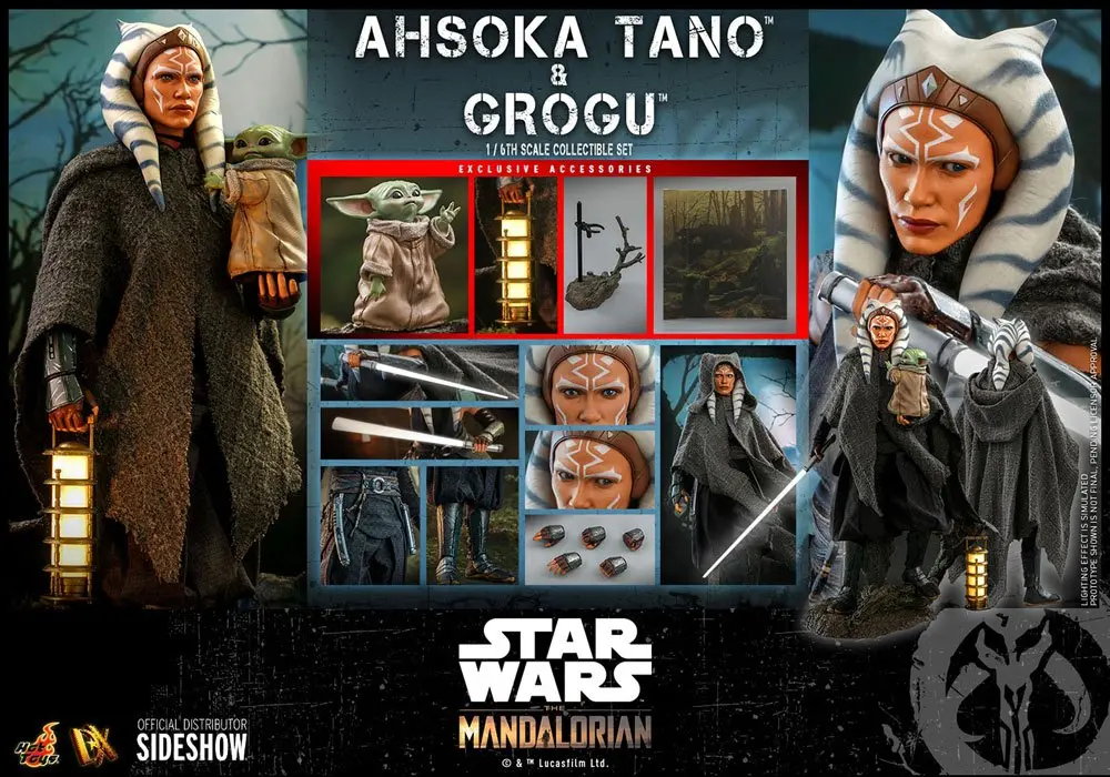 Star Wars The Mandalorian Akční figurka 2-Pack 1/6 Ahsoka Tano & Grogu 29 cm fotografii produktu