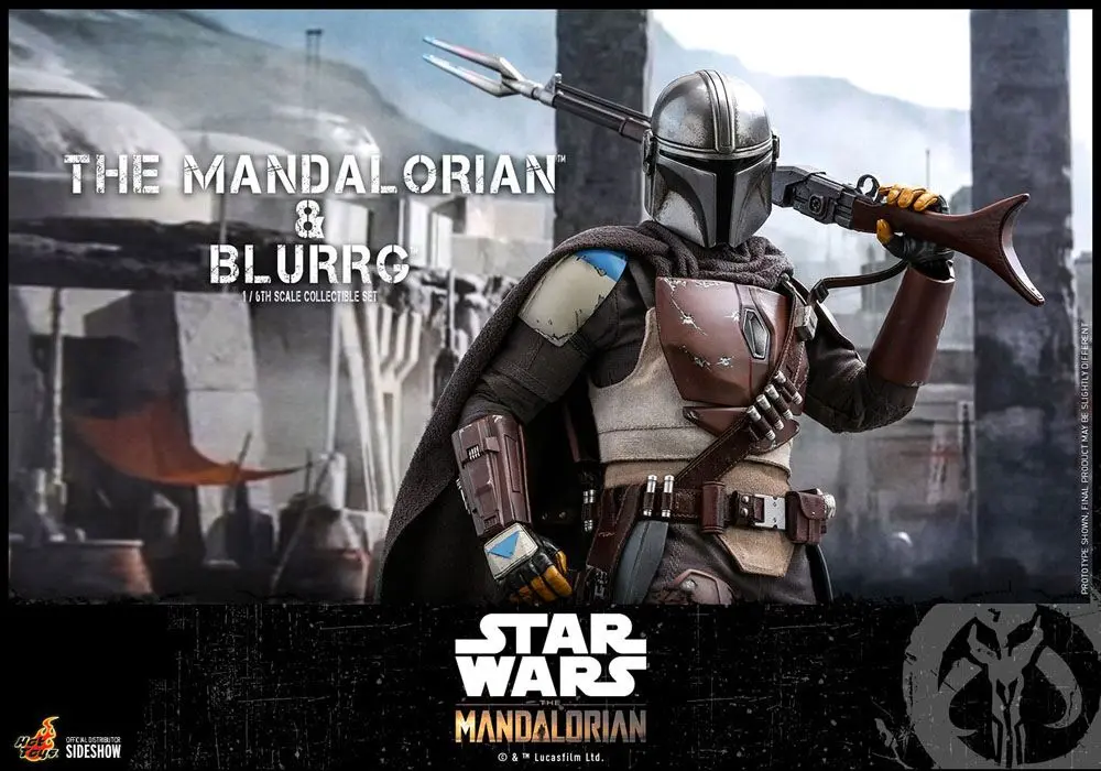 Star Wars The Mandalorian Action Figure 2-Pack 1/6 The Mandalorian & Blurrg 37 cm fotografii produktu