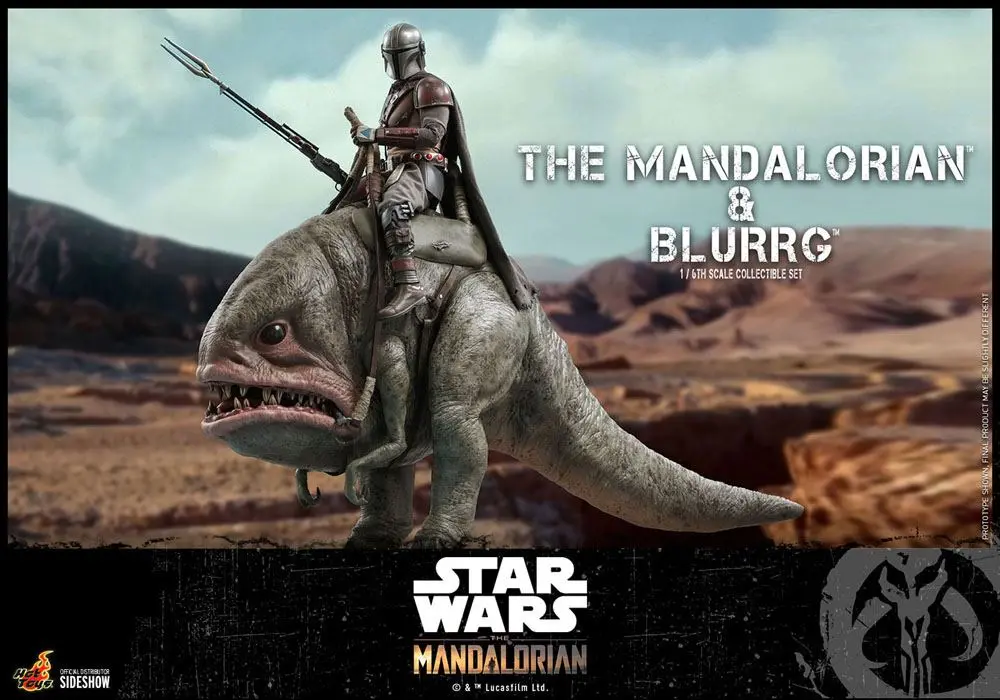 Star Wars The Mandalorian Action Figure 2-Pack 1/6 The Mandalorian & Blurrg 37 cm fotografii produktu