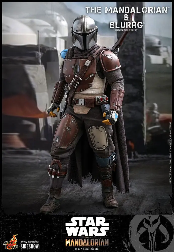Star Wars The Mandalorian Action Figure 2-Pack 1/6 The Mandalorian & Blurrg 37 cm fotografii produktu