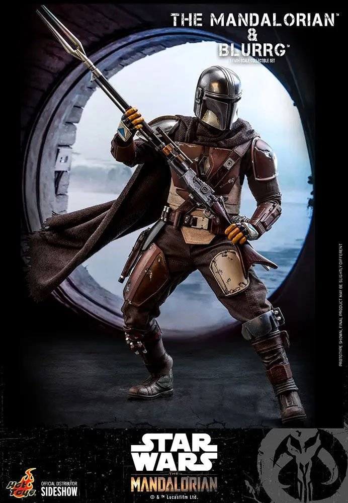 Star Wars The Mandalorian Action Figure 2-Pack 1/6 The Mandalorian & Blurrg 37 cm fotografii produktu