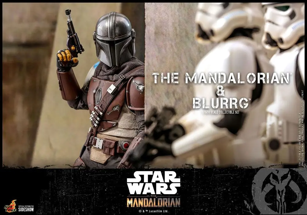 Star Wars The Mandalorian Action Figure 2-Pack 1/6 The Mandalorian & Blurrg 37 cm fotografii produktu