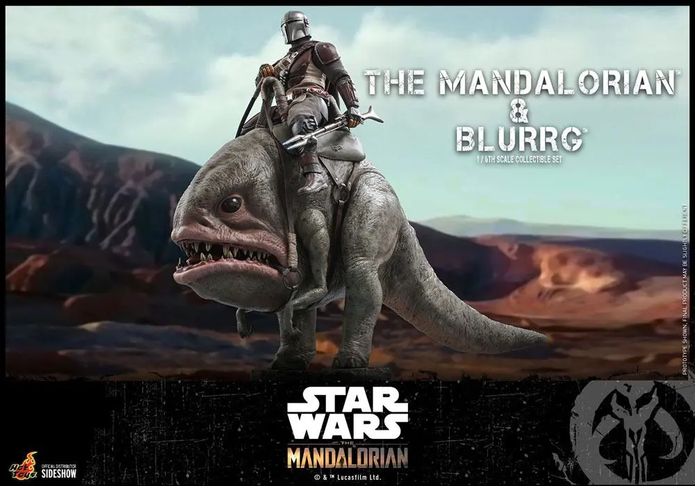 Star Wars The Mandalorian Action Figure 2-Pack 1/6 The Mandalorian & Blurrg 37 cm fotografii produktu