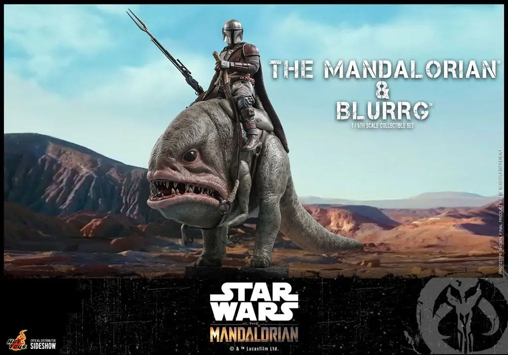 Star Wars The Mandalorian Action Figure 2-Pack 1/6 The Mandalorian & Blurrg 37 cm fotografii produktu